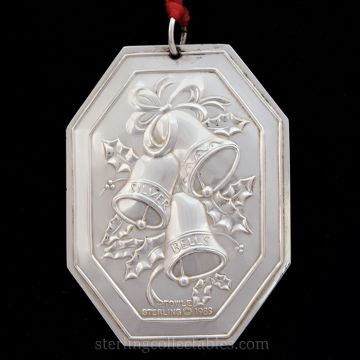 1983 Towle Songs of Christmas Silver Bells Sterling Ornament