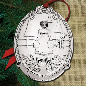 2019 Towle 12 Day Eight Maids 8th Silverplate Ornament