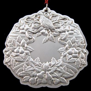 1991 Towle 12 Day Wreath Patridge Sterling Ornament