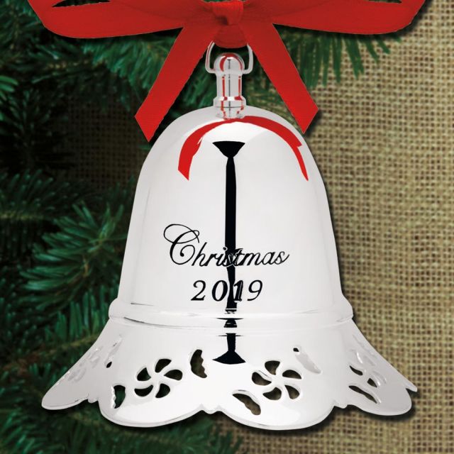 Towle 2022 Christmas Bell Sterling Collectables: 2019 Towle Music Bell 39Th Edition Silverplate  Ornament