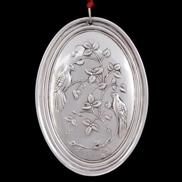 1972 Towle 12 Day Two Turtle Doves Sterling Ornament