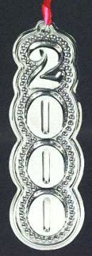 2000 Towle Numerical Millennium  Sterling Ornament