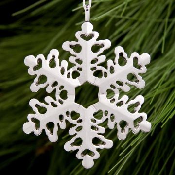 Vilmain Joyful Snowflake Sterling Ornament image