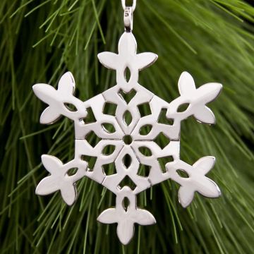 Vilmain Merry Snowflake Sterling Ornament image
