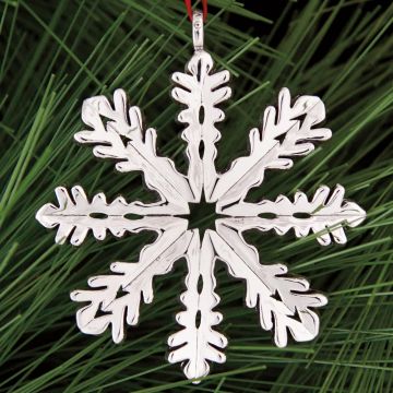 Vilmain Frosty Snowflake Sterling Ornament