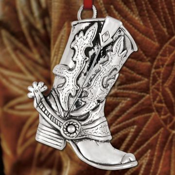 Vilmain Desperado Cowboy Boot Sterling Ornament