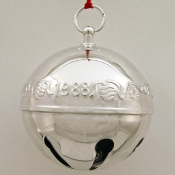 1988 Wallace Sleigh Bell Silverplate Ornament image