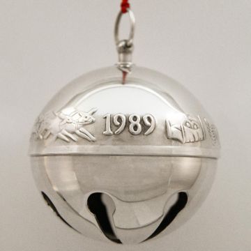 1989 Wallace Sleigh Bell Silverplate Ornament image