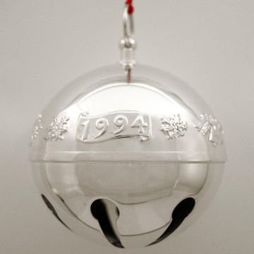 1994 Wallace Sleigh Bell Silverplate Ornament image