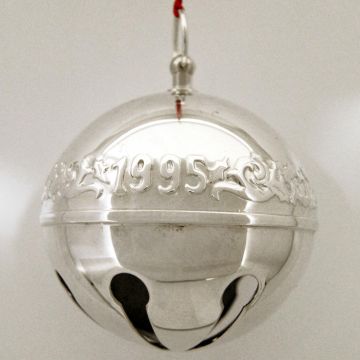 1995 Wallace Sleigh Bell Silverplate Ornament image