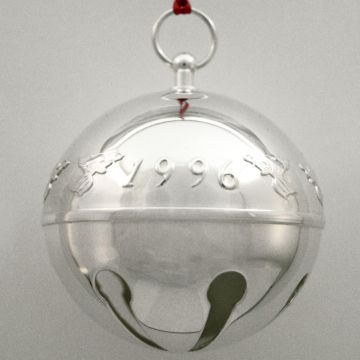 1996 Wallace Sleigh Bell Silverplate Ornament image