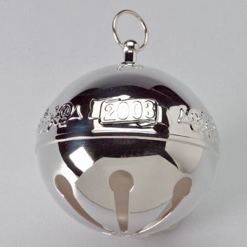 2003 Wallace Sleigh Bell Silverplate Ornament image