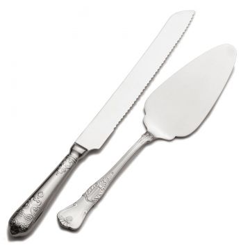 Wallace Luxe 2 Piece Stainless Steel 2-Piece Cake Set image