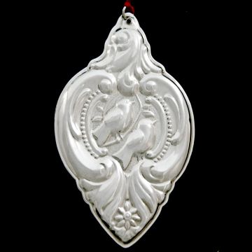 1989 Wallace 12 Day Two Turtle Doves Sterling Ornament image