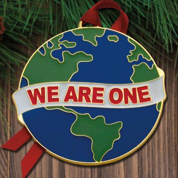 Wallace We Are One Goldplate & Enamel Ornament