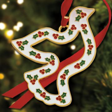 2019 Wallace Dove 10th Edition Goldplate & Enamel Ornament