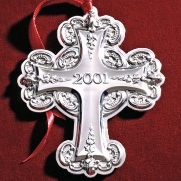 2001 Wallace Grande Baroque Cross Sterling Ornament image