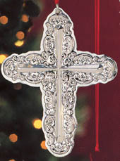 2000 Wallace Grande Baroque Cross Sterling Ornament image