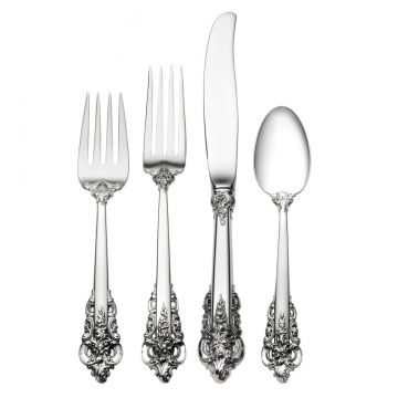 Wallace Grande Baroque 4 Piece Dinner Setting Sterling Silver image