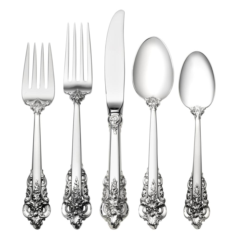 Wallace Grande Baroque 5 Piece Place Setting Sterling Silver