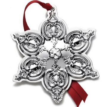 2008 Wallace Grande Baroque Snowflake Sterling Ornament image