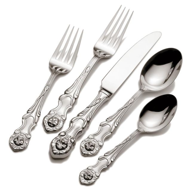 Sterling Collectables Wallace Lion 20 Piece Stainless Steel Flatware Set - Wallace Stainless Flatware Patterns