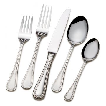 Wallace Continental Bead 65 Piece Stainless Steel Flatware Set image