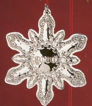 2000 Wallace Grande Baroque Snowflake Sterling Ornament with gift box image