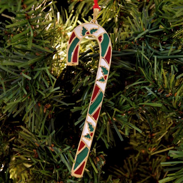 Sterling Collectables: 1982 Wallace Candy Cane Enamel & Goldplate