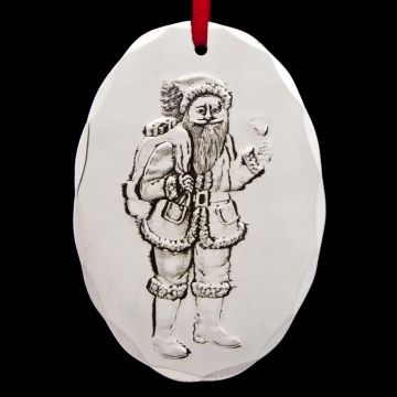 1996 Wendell August The Bell Ringer Santa Sterling Ornament image