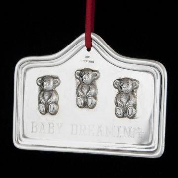 Windsor Park Teddy Bear Plaque Sterling Ornament