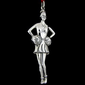 Windsor Park Cheerleader Sterling Ornament